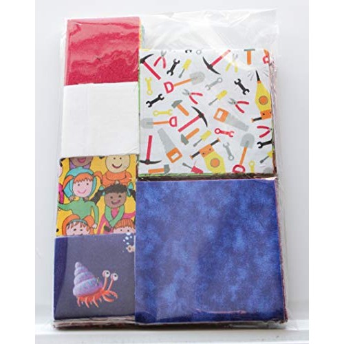 I Spy Novelty Boy Fabric Pack; Set of 240 Squares, 100% Cotton