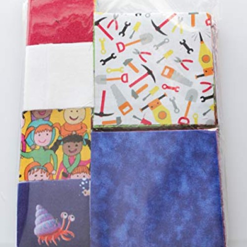 I Spy Novelty Boy Fabric Pack; Set of 240 Squares, 100% Cotton