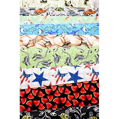 I Spy Novelty Boy Fabric Pack; Set of 240 Squares, 100% Cotton