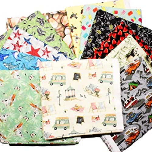 I Spy Novelty Boy Fabric Pack; Set of 240 Squares, 100% Cotton