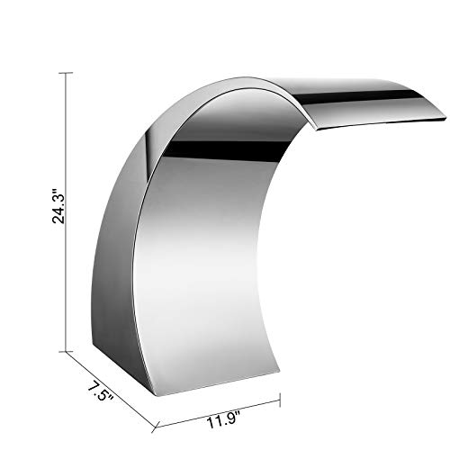 Happybuy Stainless Steel Pool Fountain 17.7 x 11.8 x 23.6 inches P...