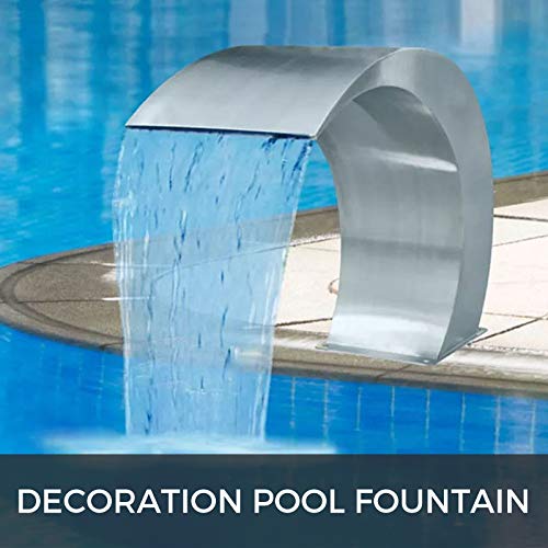 Happybuy Stainless Steel Pool Fountain 17.7 x 11.8 x 23.6 inches P...
