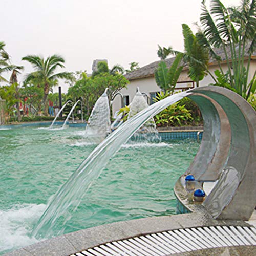 Happybuy Stainless Steel Pool Fountain 17.7 x 11.8 x 23.6 inches P...