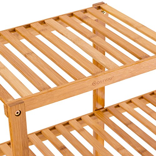 Happygrill Utility Shelf, Plant Stand Shelf Rack Plant Display Sta...
