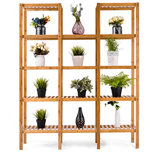 Happygrill Utility Shelf, Plant Stand Shelf Rack Plant Display Sta...