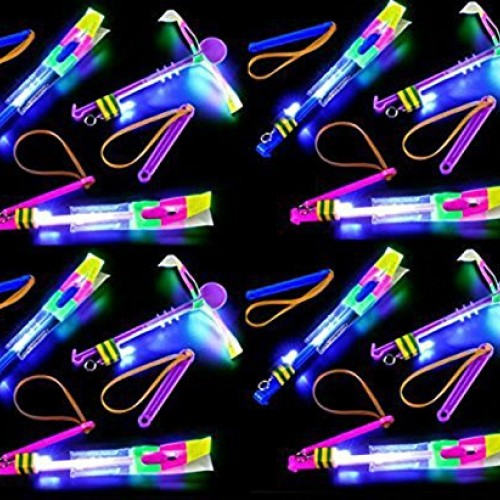 Habelyi 50pcs Amazing Led Light Arrow Rocket Helicopter Flying Toy...
