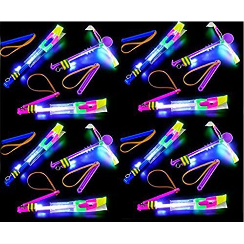 Habelyi 50pcs Amazing Led Light Arrow Rocket Helicopter Flying Toy...
