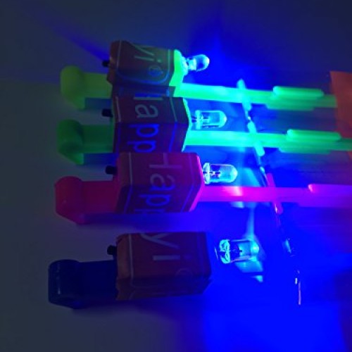 Habelyi 50pcs Amazing Led Light Arrow Rocket Helicopter Flying Toy...