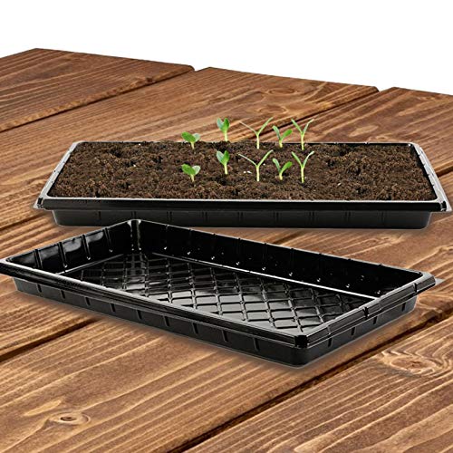 2/5/10Pack 21.2x11x1.97inch Black Plastic Growing Tray for Seedlin...