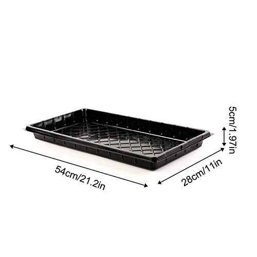 2/5/10Pack 21.2x11x1.97inch Black Plastic Growing Tray for Seedlin...