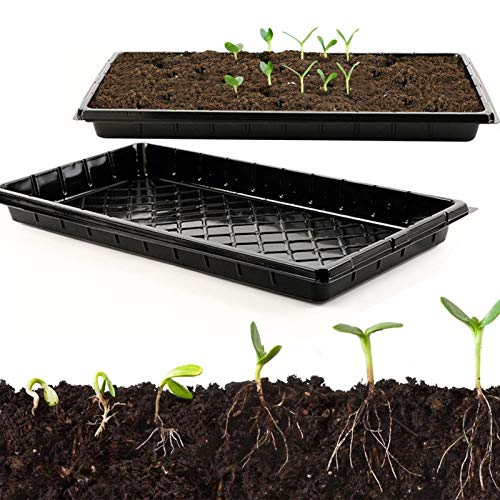 2/5/10Pack 21.2x11x1.97inch Black Plastic Growing Tray for Seedlin...