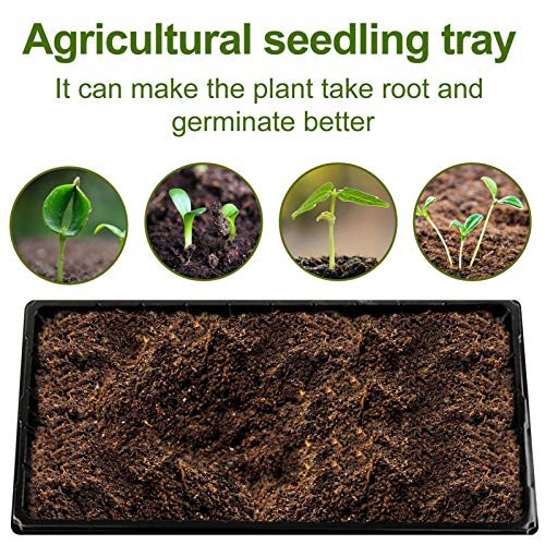 2/5/10Pack 21.2x11x1.97inch Black Plastic Growing Tray for Seedlin...