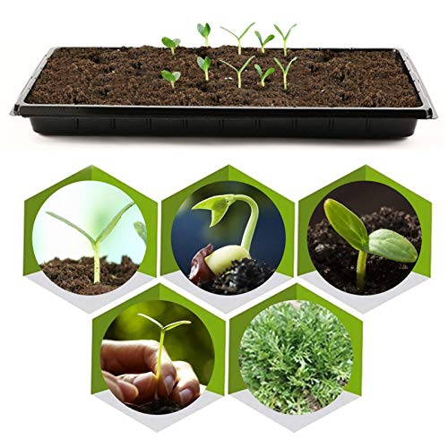 2/5/10Pack 21.2x11x1.97inch Black Plastic Growing Tray for Seedlin...