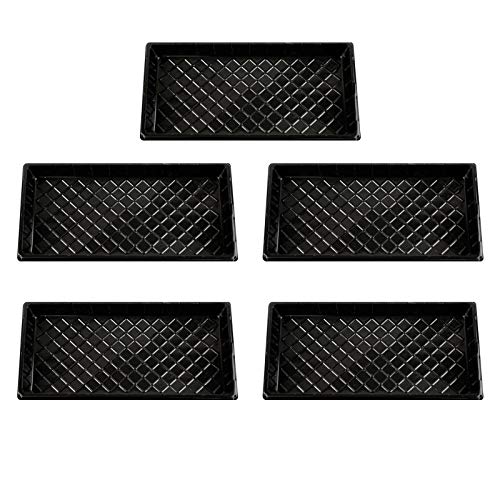 2/5/10Pack 21.2x11x1.97inch Black Plastic Growing Tray for Seedlin...