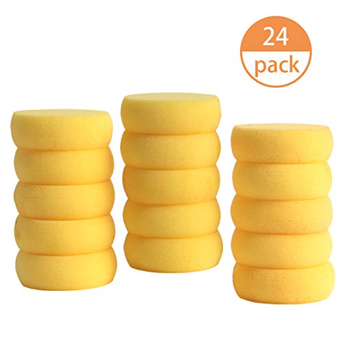 Hapy Shop 24 Pack Painting Sponge Round Synthetic Artist Sponges W...