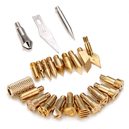 HARIKA 22pcs Copper Wood Burning Pen Tips 3.7mm Stencil Soldering ...