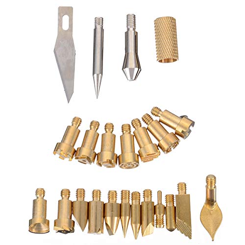 HARIKA 22pcs Electric Soldering Iron Tips Wood Burning Pen Tips He...