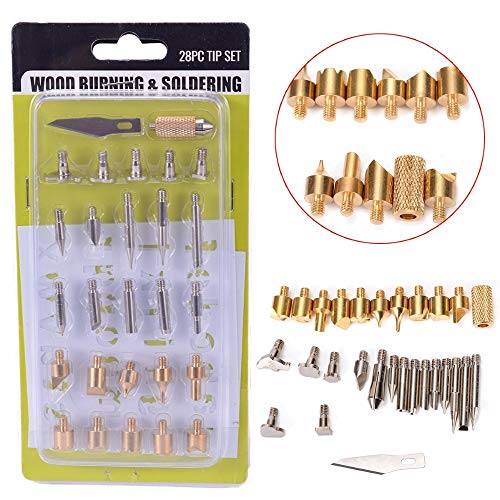 HARIKA 28pc Wood Burning Pen Tips With Stencil Set Soldering Iron ...