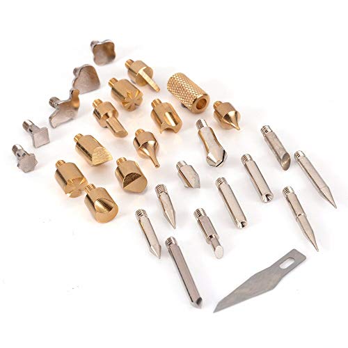 HARIKA 28pc Wood Burning Pen Tips With Stencil Set Soldering Iron ...