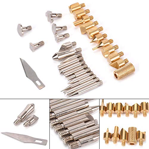 HARIKA 28pc Wood Burning Pen Tips With Stencil Set Soldering Iron ...