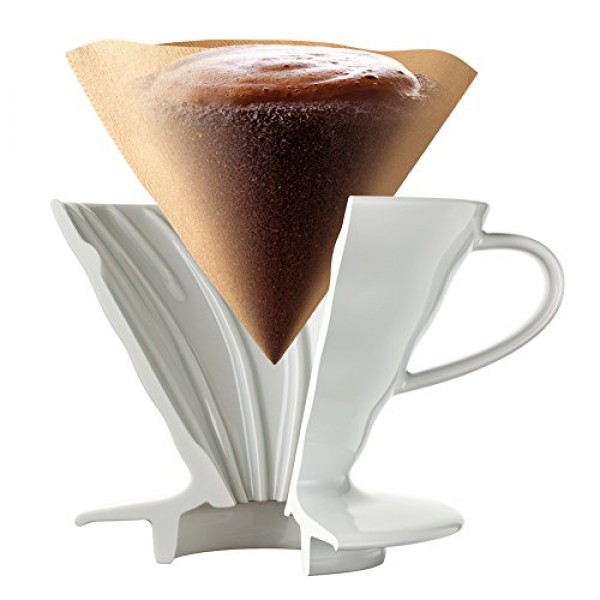 Hario V60 Paper Coffee Filters, Size 01, 100 Count, Natural