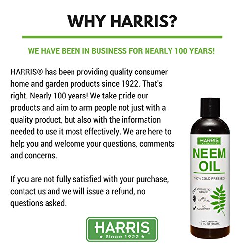 Harris Neem Oil, 100% Cold Pressed and Unrefined, Cosmetic Grade, ...