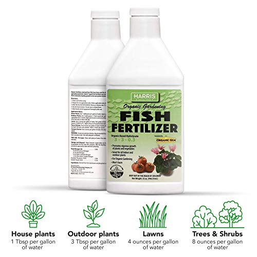 Harris Organic Plant and Lawn Fertilizer, Hydrolyzed Liquid Fish F...