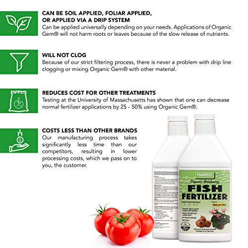 Harris Organic Plant and Lawn Fertilizer, Hydrolyzed Liquid Fish F...