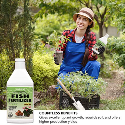 Harris Organic Plant and Lawn Fertilizer, Hydrolyzed Liquid Fish F...