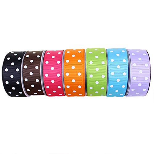 Grosgrain Ribbons 1 Inch Polka Dot Ribbon Set Swiss Dot Fabric Rib...
