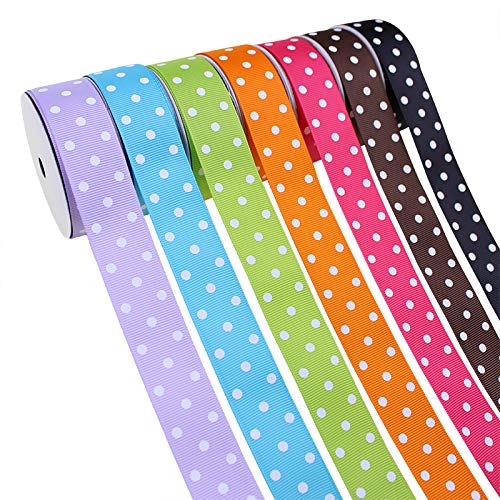Grosgrain Ribbons 1 Inch Polka Dot Ribbon Set Swiss Dot Fabric Rib...