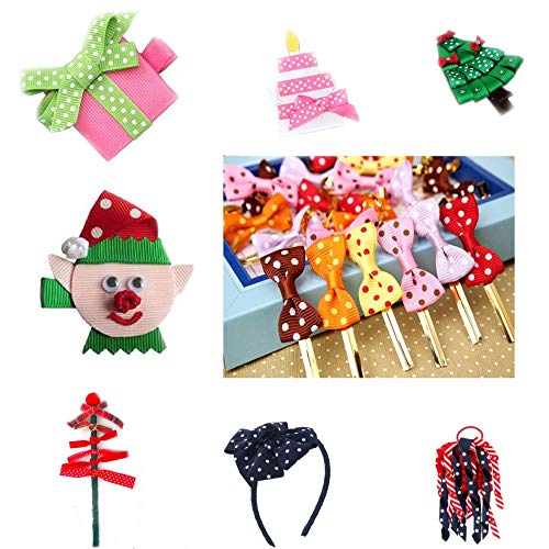 Grosgrain Ribbons 3/8 Inch Polka Dot Ribbon Multi Color Fabric Rib...