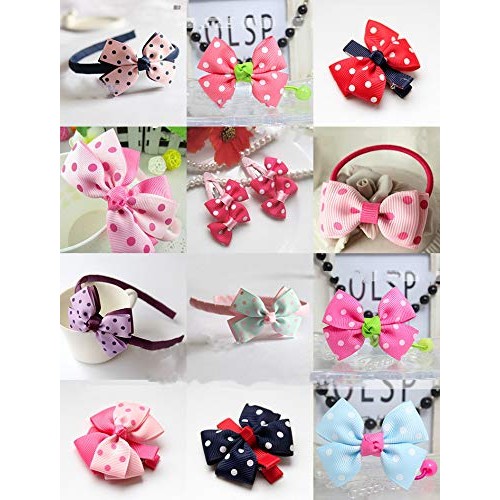Grosgrain Ribbons 3/8 Inch Polka Dot Ribbon Multi Color Fabric Rib...