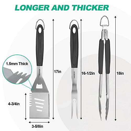 HAUSHOF Large Grill Accessories Heavy Duty BBQ Set Gifts for Men/W...