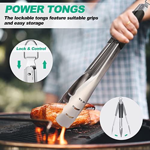 HAUSHOF Large Grill Accessories Heavy Duty BBQ Set Gifts for Men/W...