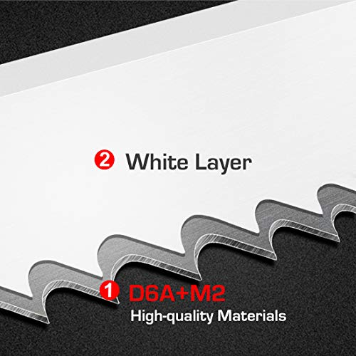 HAUTMEC 10 Hacksaw Blades Replacement Bi-Metal10 Pack 18 TPI Hi...