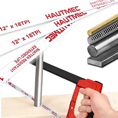 HAUTMEC 18 TPI 12 Length Hacksaw BI-METAL Replacement Blades High...