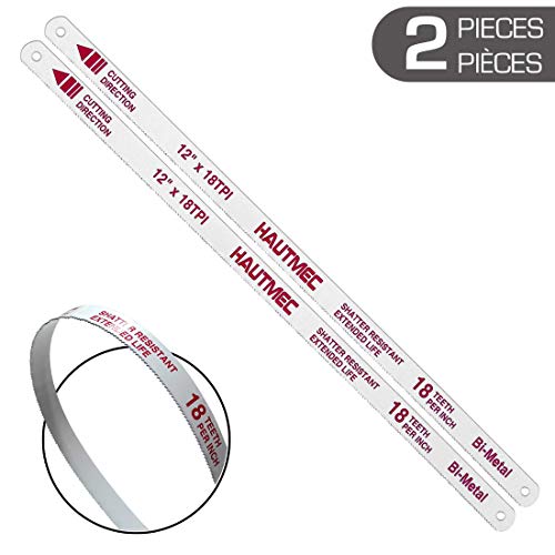 HAUTMEC 18 TPI 12 Length Hacksaw BI-METAL Replacement Blades High...