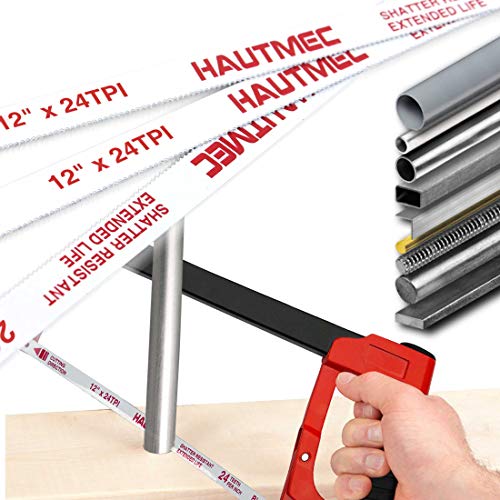 HAUTMEC 24 TPI 12 Length Hacksaw BI-METAL Replacement Blades High...