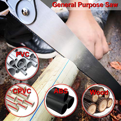 HAUTMEC Carbon Steel General Purpose Hand saw,Cutting Angle Adjust...