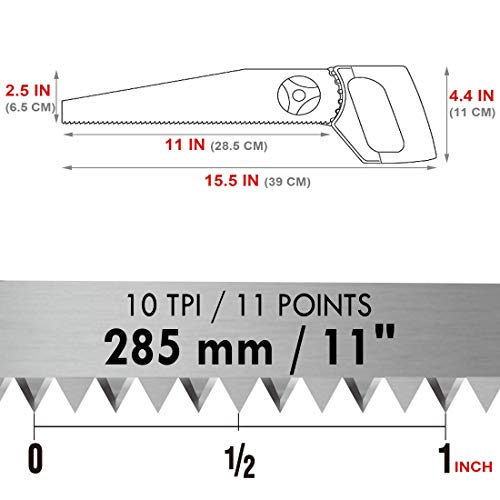 HAUTMEC Carbon Steel General Purpose Hand saw,Cutting Angle Adjust...