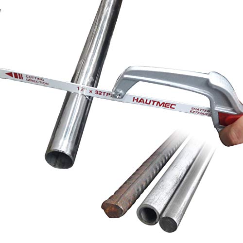 HAUTMEC Hacksaw Replacement Blades BI-METAL 10 Pack 32 TPI x 12...