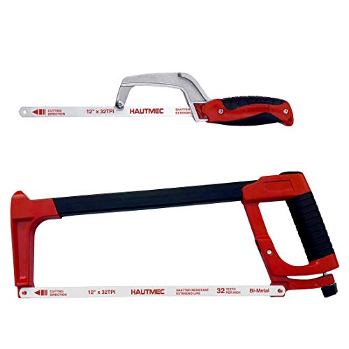 HAUTMEC Hacksaw Replacement Blades BI-METAL 10 Pack 32 TPI x 12...