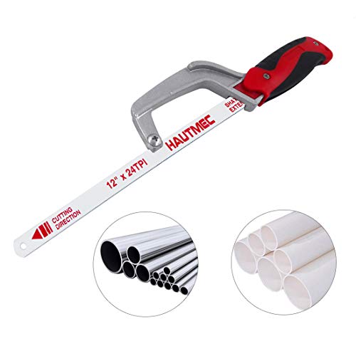 HAUTMEC Mini Hacksaw - Compact Hand Hack Saw Metal Frame With Bime...