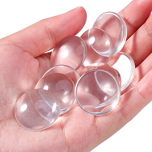HAUTOCO 120 Pieces Transparent Glass Dome Cabochons Round Cabochon...