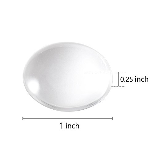HAUTOCO 120 Pieces Transparent Glass Dome Cabochons Round Cabochon...