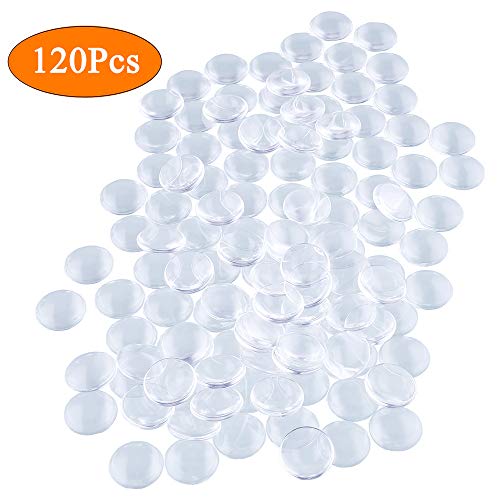 HAUTOCO 120 Pieces Transparent Glass Dome Cabochons Round Cabochon...