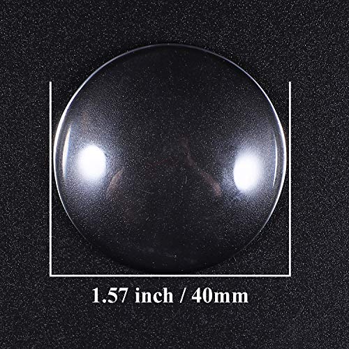 HAUTOCO 20pcs Glass Dome Cabochons 1.57 Inch/40mm Round Cabochons ...