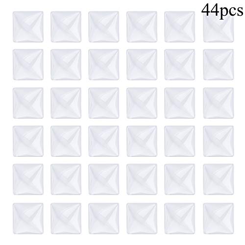HAUTOCO 44pcs 25mm Square Glass Dome Cabochons 1 Inch Non-calibrat...