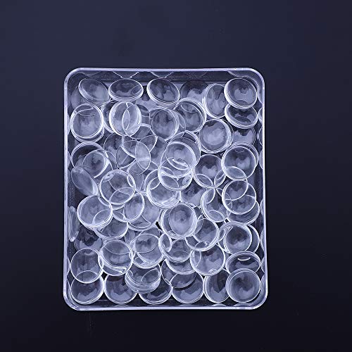 HAUTOCO 90pcs 20mm Glass Dome Cabochons Clear Round Cabochon Tiles...